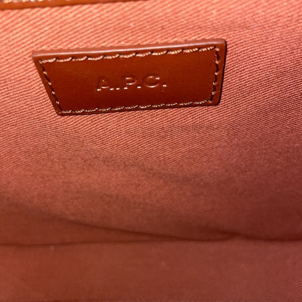 A.P.C. Brown Leather Shoulder Bag with Gold Hardware - Picture 15 of 16